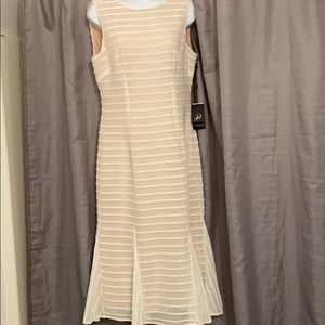 Knit Stripe Midi Trumpet Dress